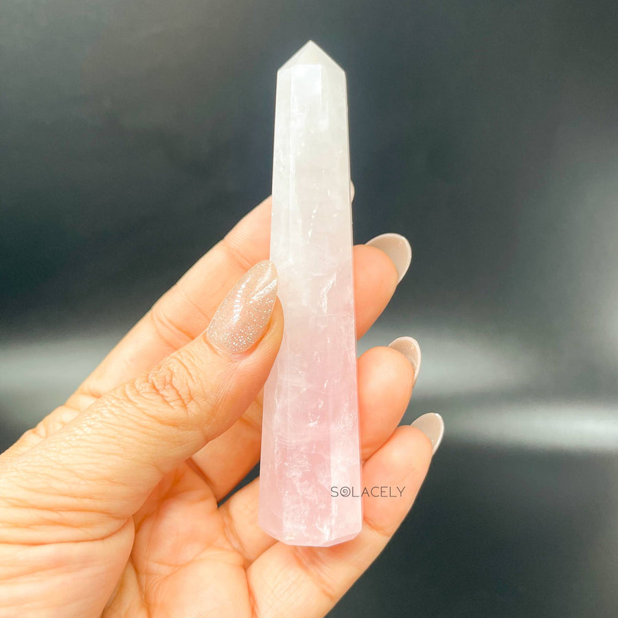 Rose quartz spiritual healing tower