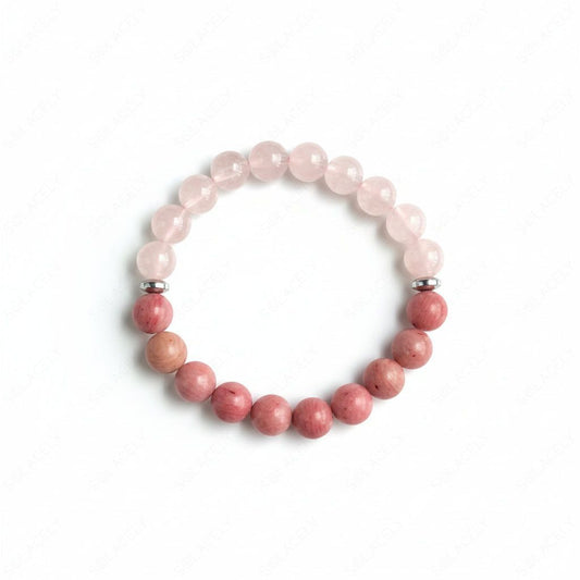 Rose Quartz and Rhodochrosite Bracelet