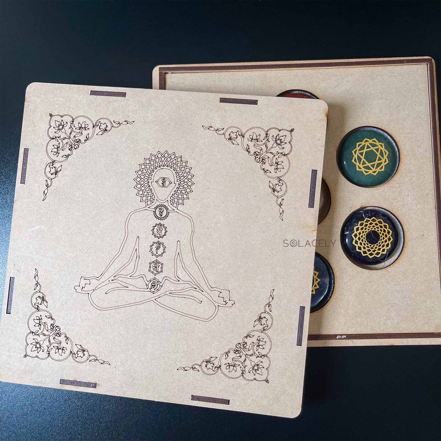 Seven chakra coin set