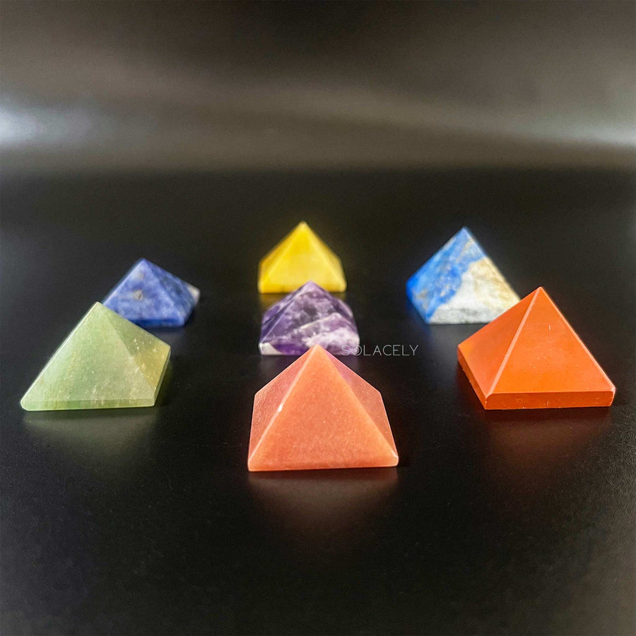 Seven chakra pyramids