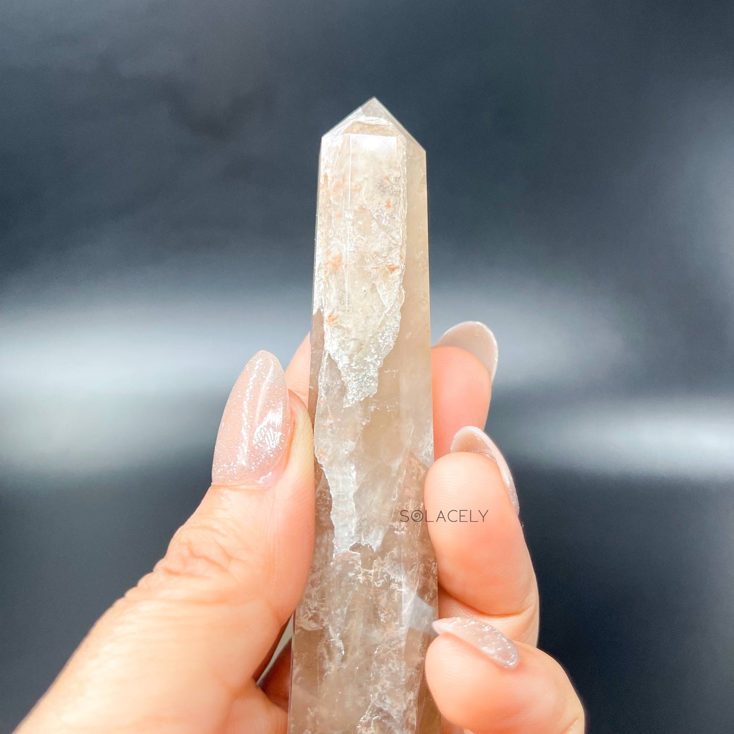Smoky quartz energy healing tower