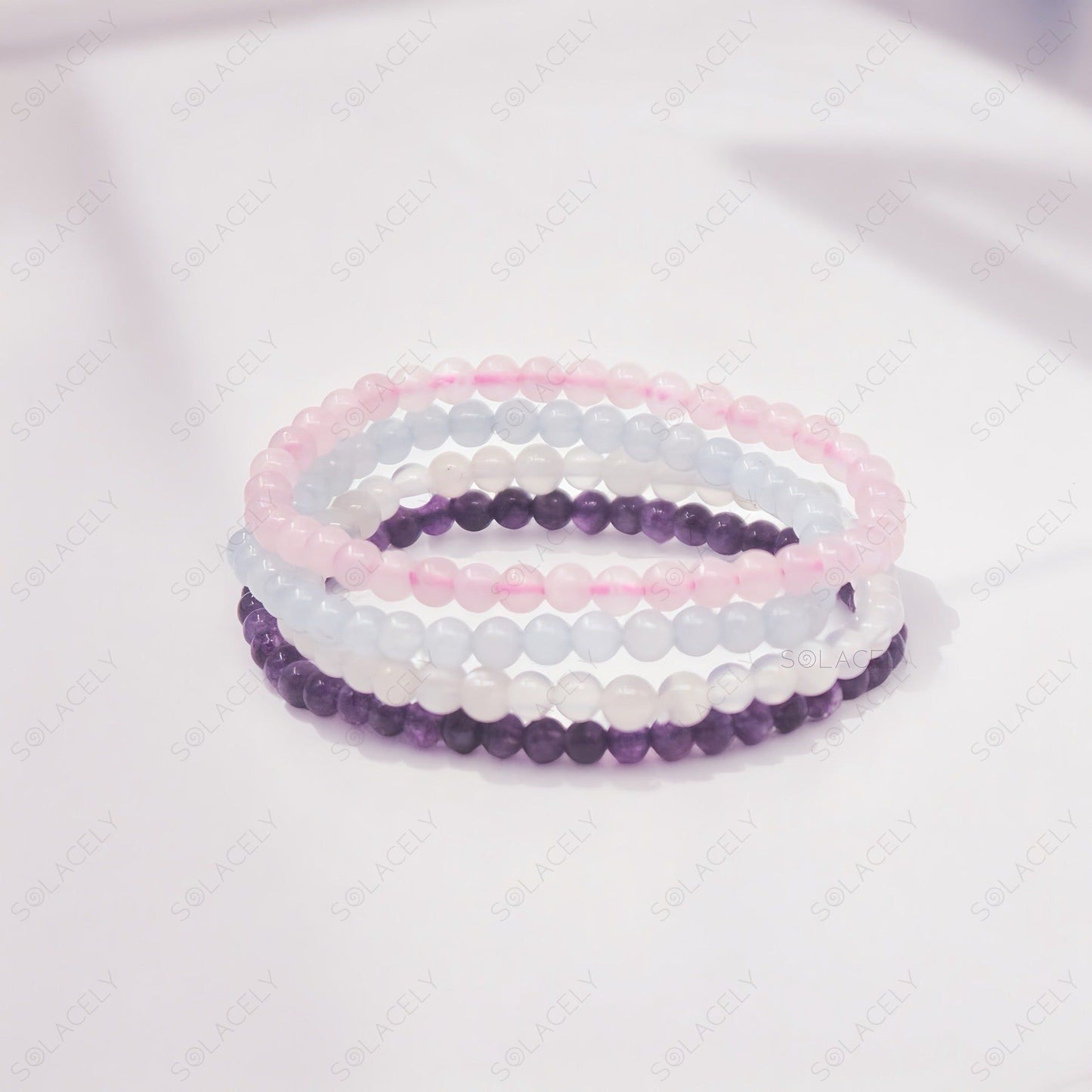 stackable pisces crystal bracelet set