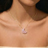 Tender light rose quartz necklace