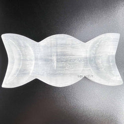 Triple Moon Selenite Bowl