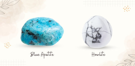 Blue Apatite and Howlite