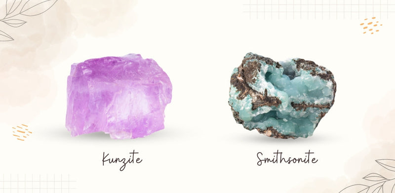 Kunzite and Smithsonite