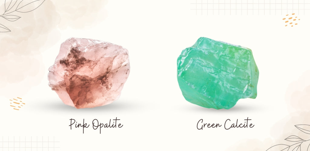 Pink Opalite And Green Calcite