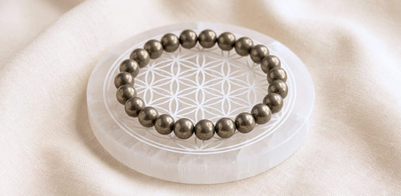 Pyrite bracelet cleansing without water