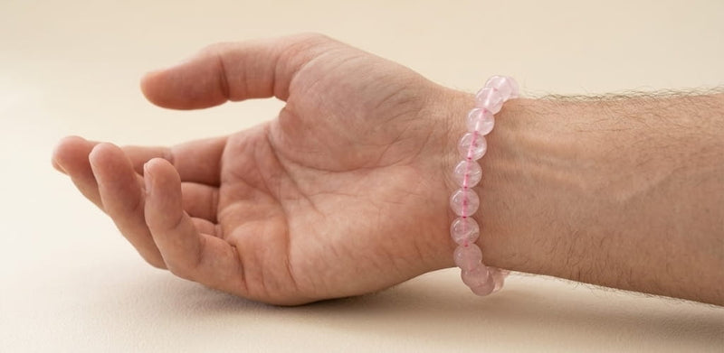 Rose quartz bracelet wearing guide