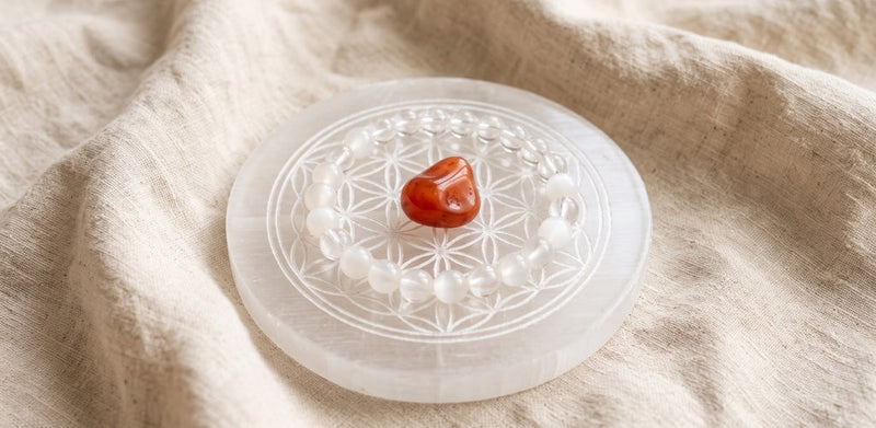 Selenite charging plate crystal cleansing