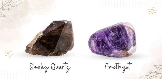 Smoky Quartz and Amethyst