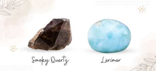 Smoky Quartz and Larimar
