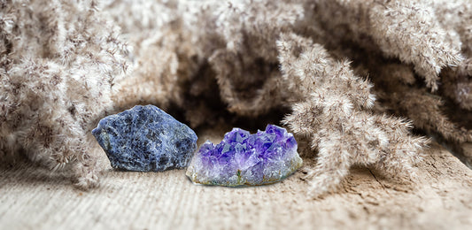 Amethyst and sodalite