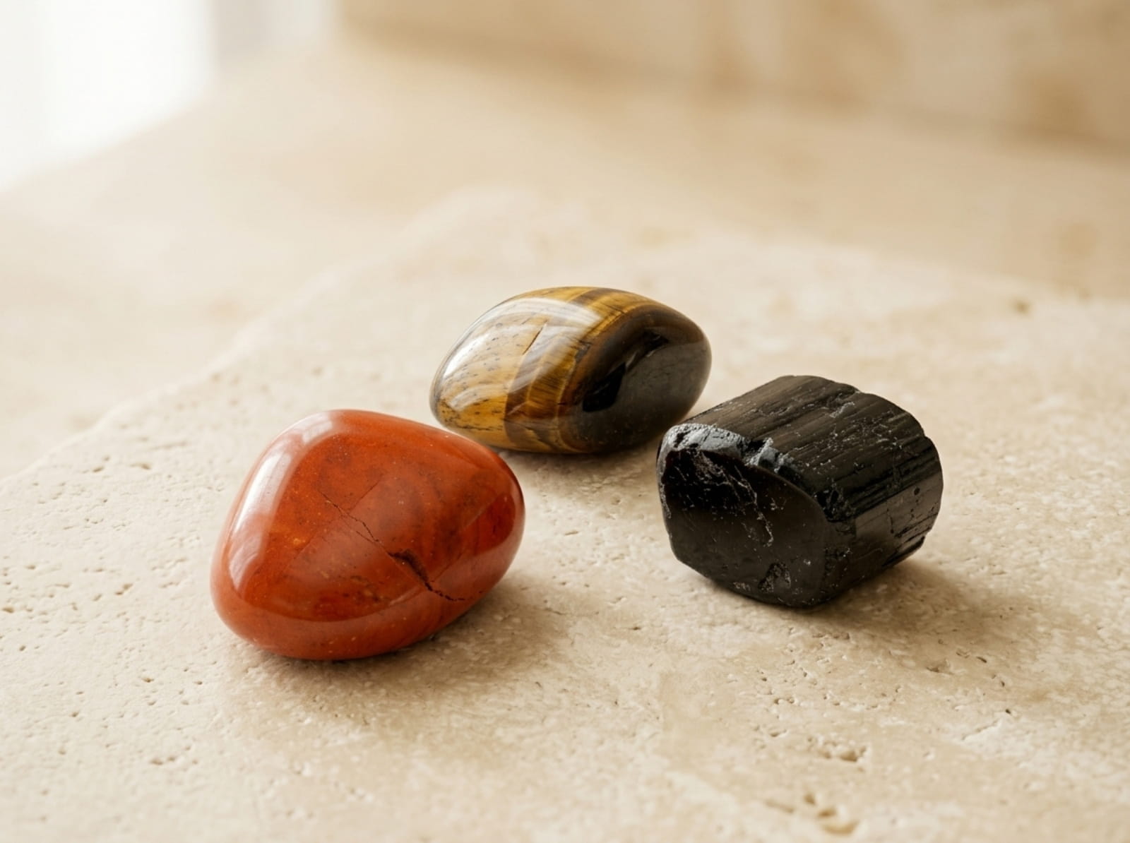 Black tourmaline grounding stones, Solacely Balance and Grounding collection