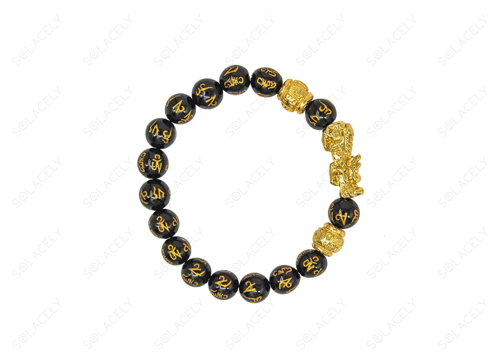 Black obsidian feng shui bracelet, a grounded gift for him