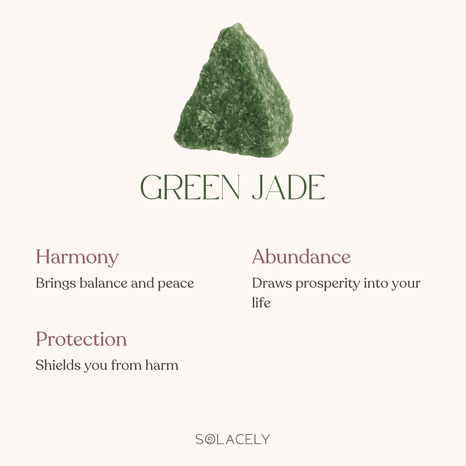 Green jade crystal collection
