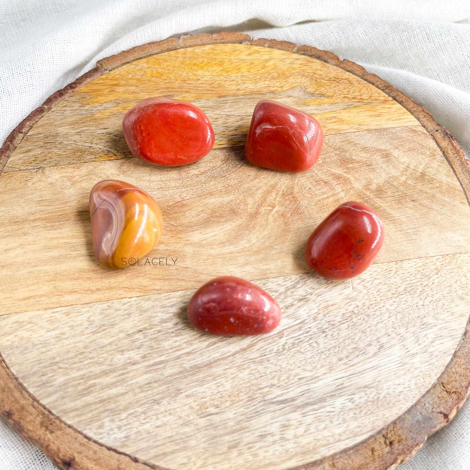 Red jasper crystal collection