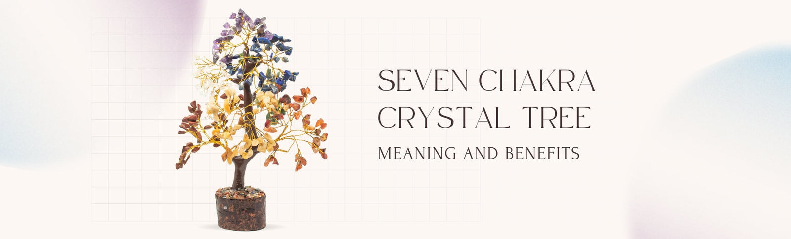 Seven chakra crystal tree, all seven stones root to crown