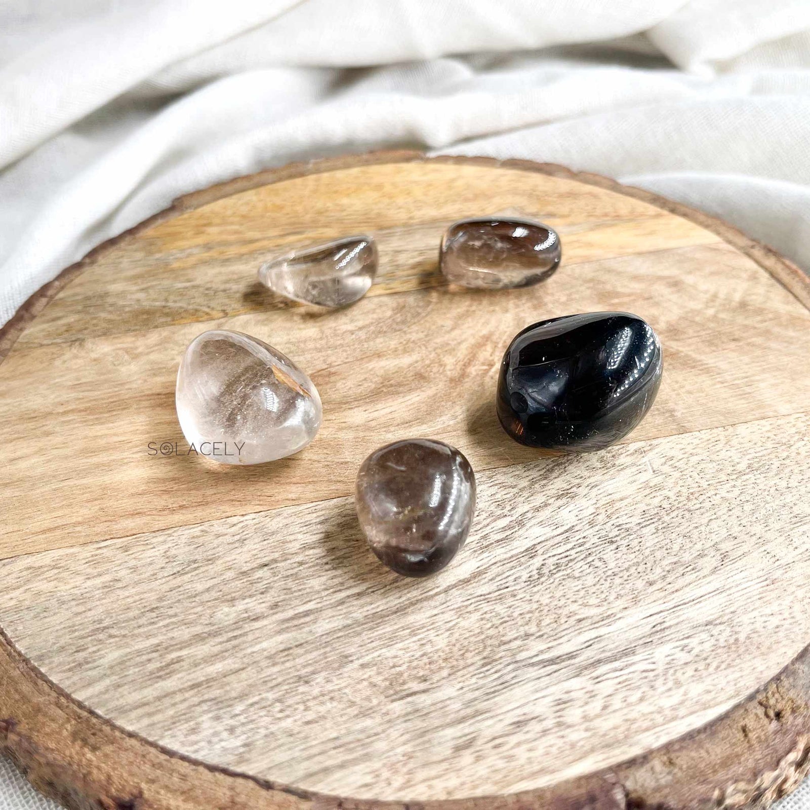 Smoky quartz crystal collection