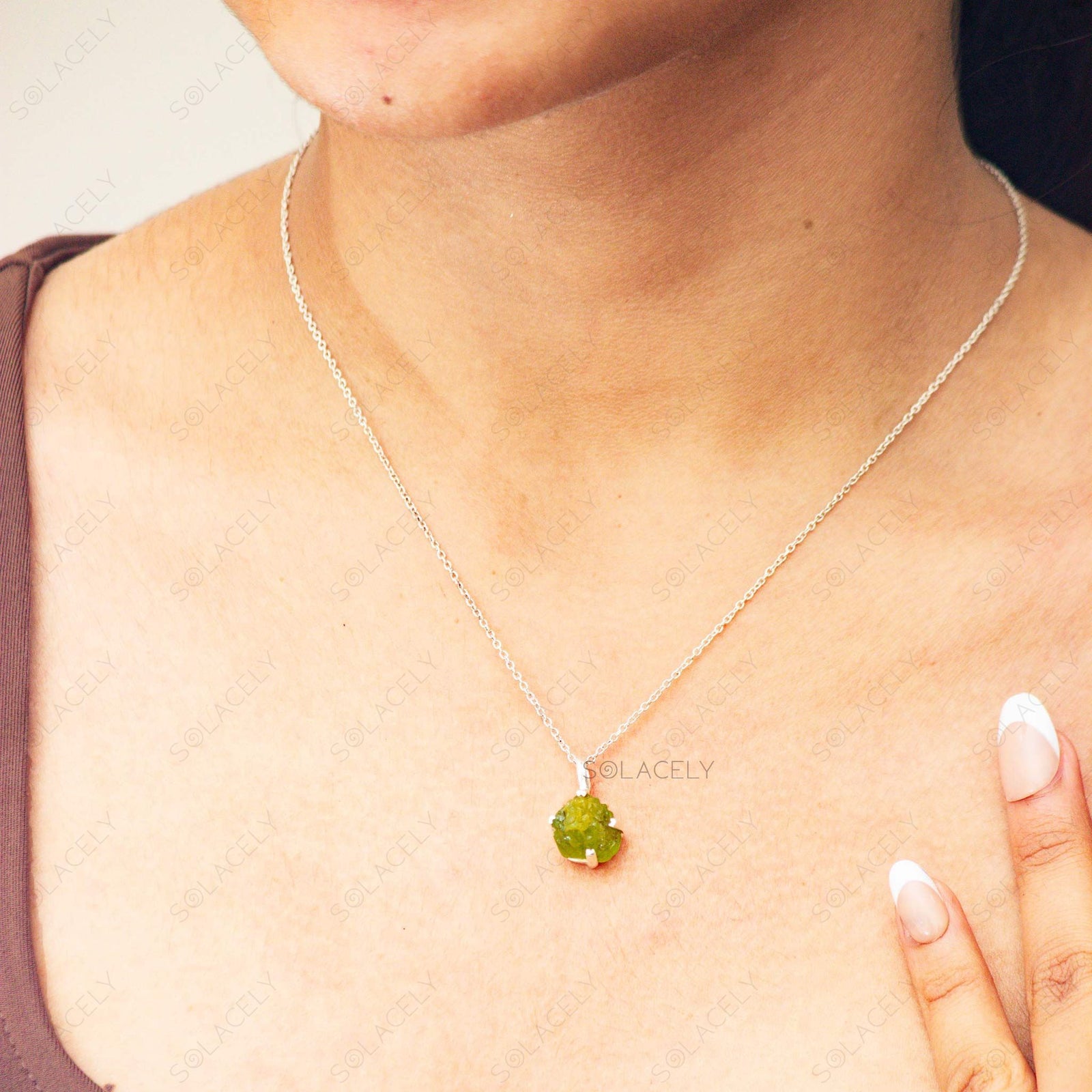 Sterling Silver Crystal Necklace