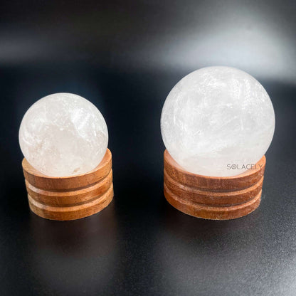 Clear quartz crystal ball