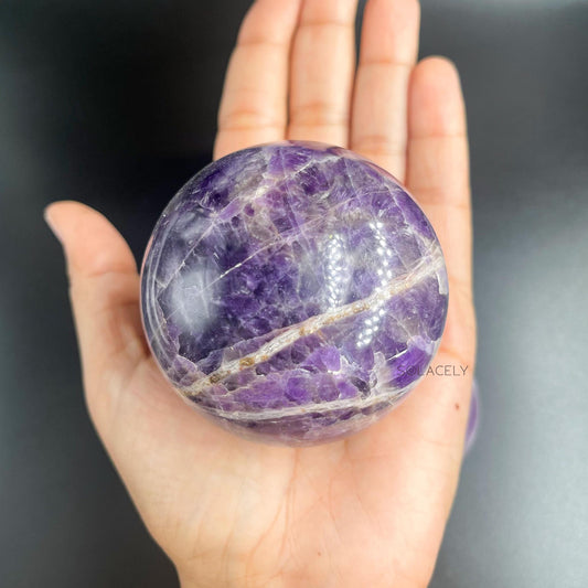 Decorative amethyst gemstone sphere