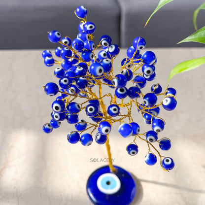 Evil Eye Crystal Tree With Evil Eye Base