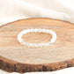 Selenite And Clear Quartz Bracelet - 6mm Beads