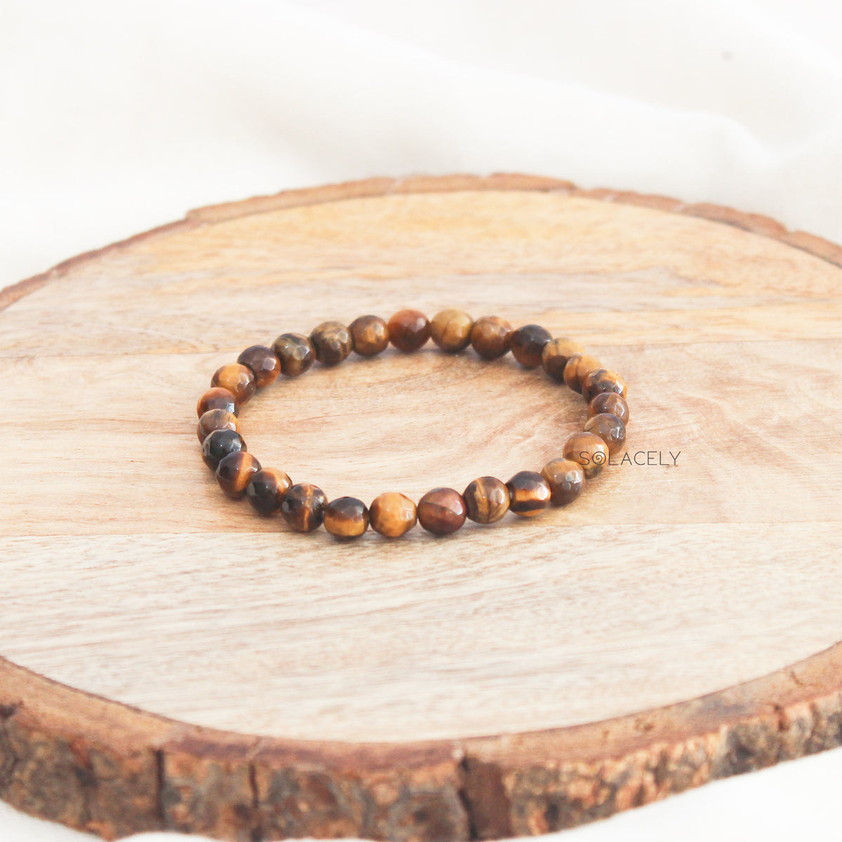 Tiger's Eye Faceted Bracelet (6mm Beads)