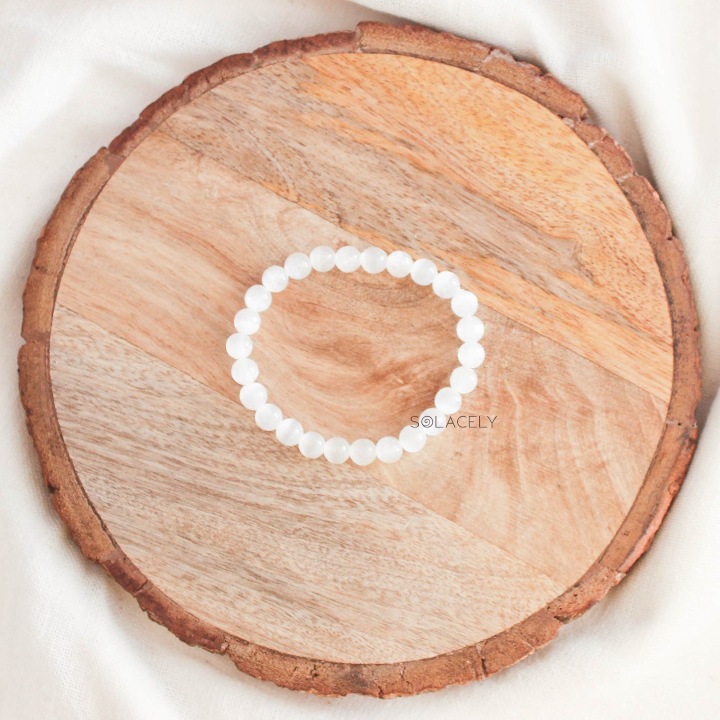 Selenite Bracelet - 6mm Beads
