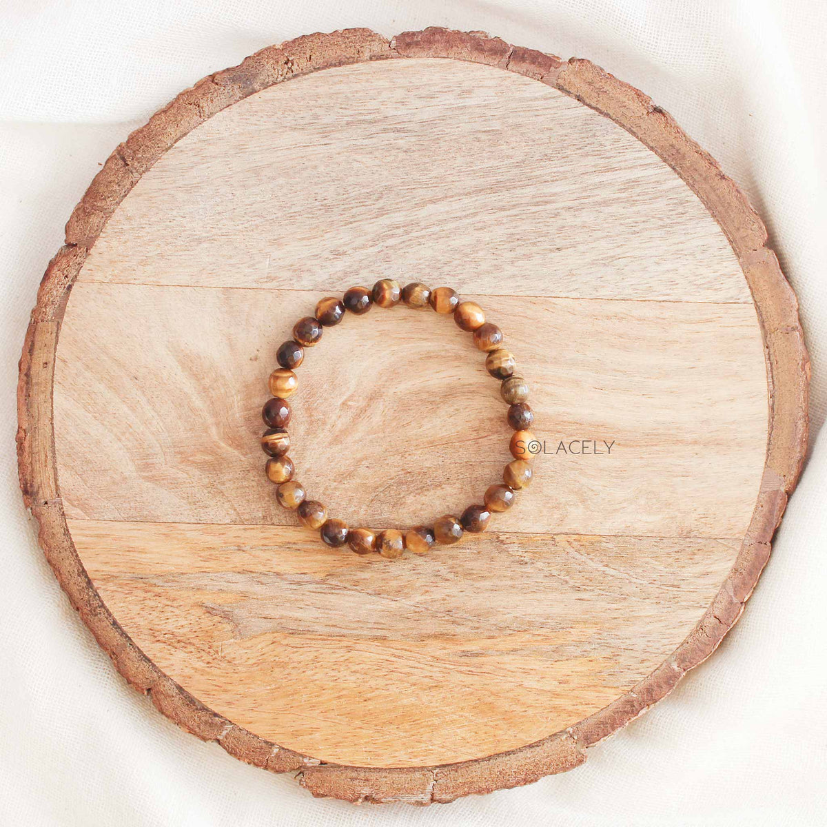 Tiger's Eye Faceted Bracelet (6mm Beads)