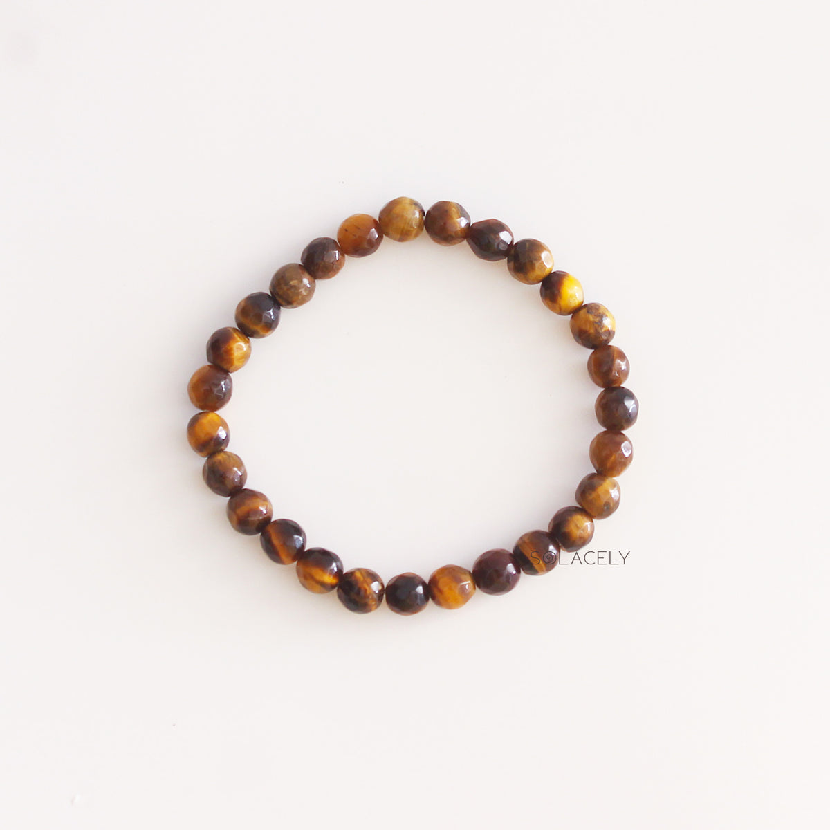 Tiger's Eye Faceted Bracelet (6mm Beads)