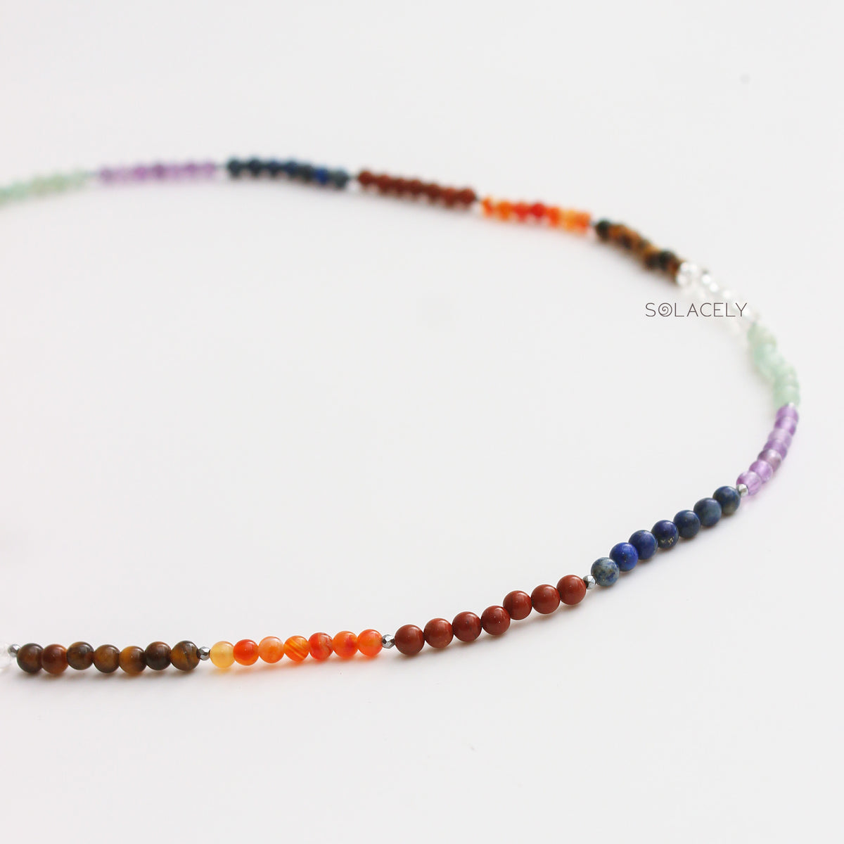 seven chakra beaded neckalce