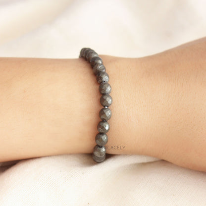 Pyrite Faceted Beaded Bracelet