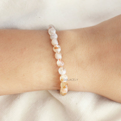 Citrine Faceted Crystal Bracelet - 6mm Beads