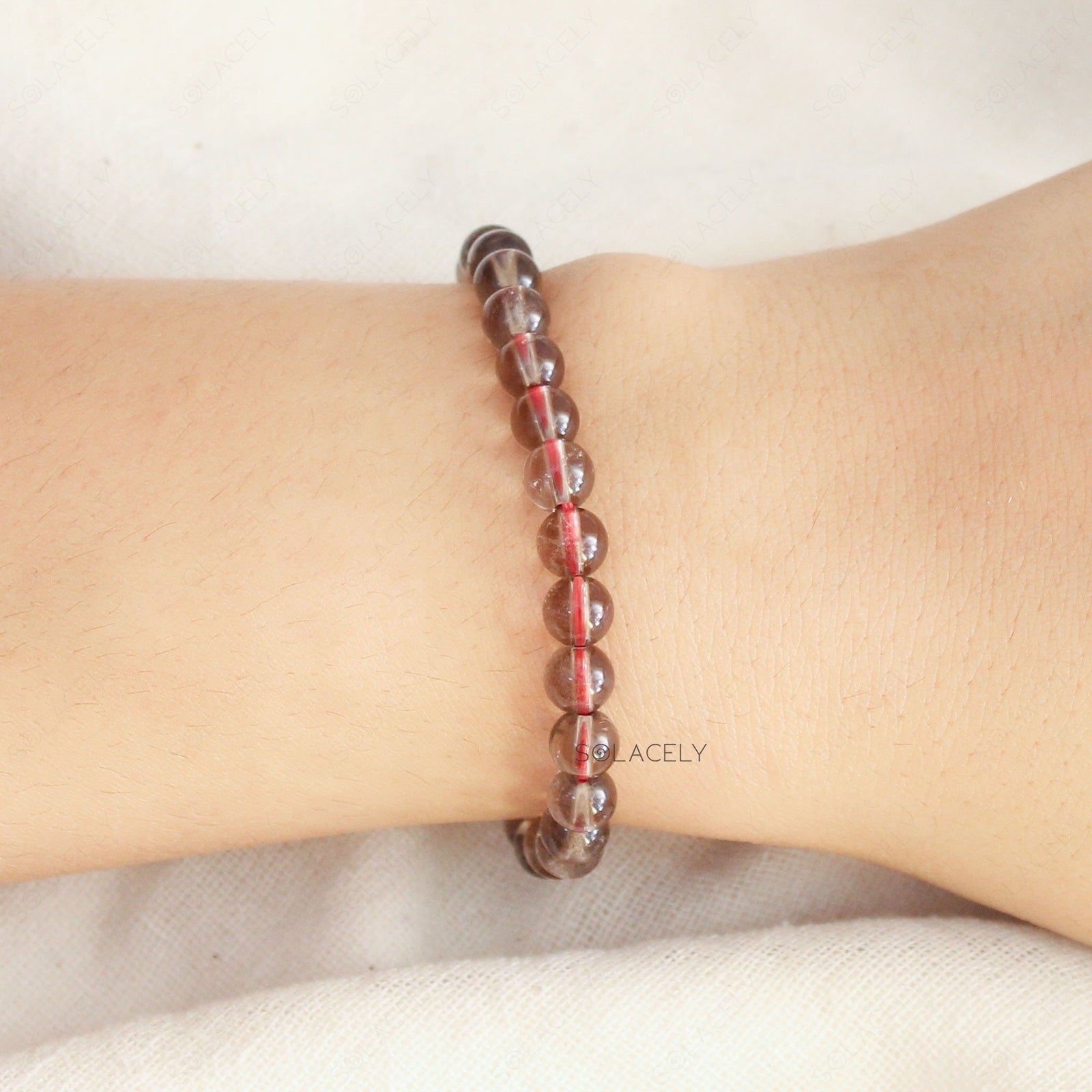 Smoky Quartz Beaded Bracelet