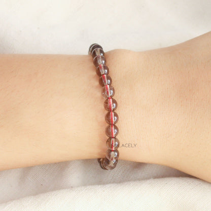 Smoky Quartz Beaded Bracelet
