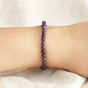 Lepidolite 4mm Beaded Bracelet