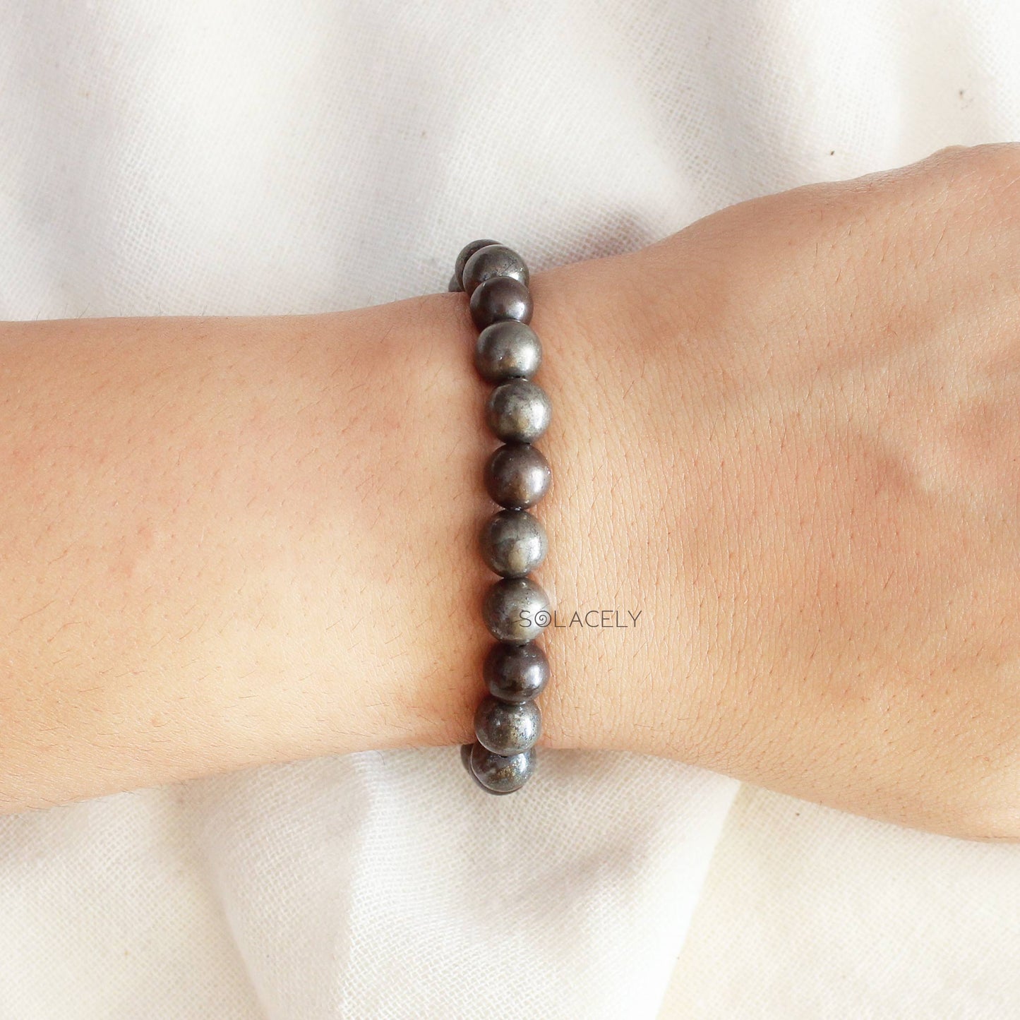 Pyrite Bracelet - 8mm Beads
