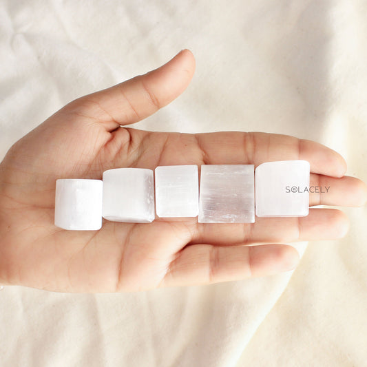 Smooth Selenite Tumbled Stone