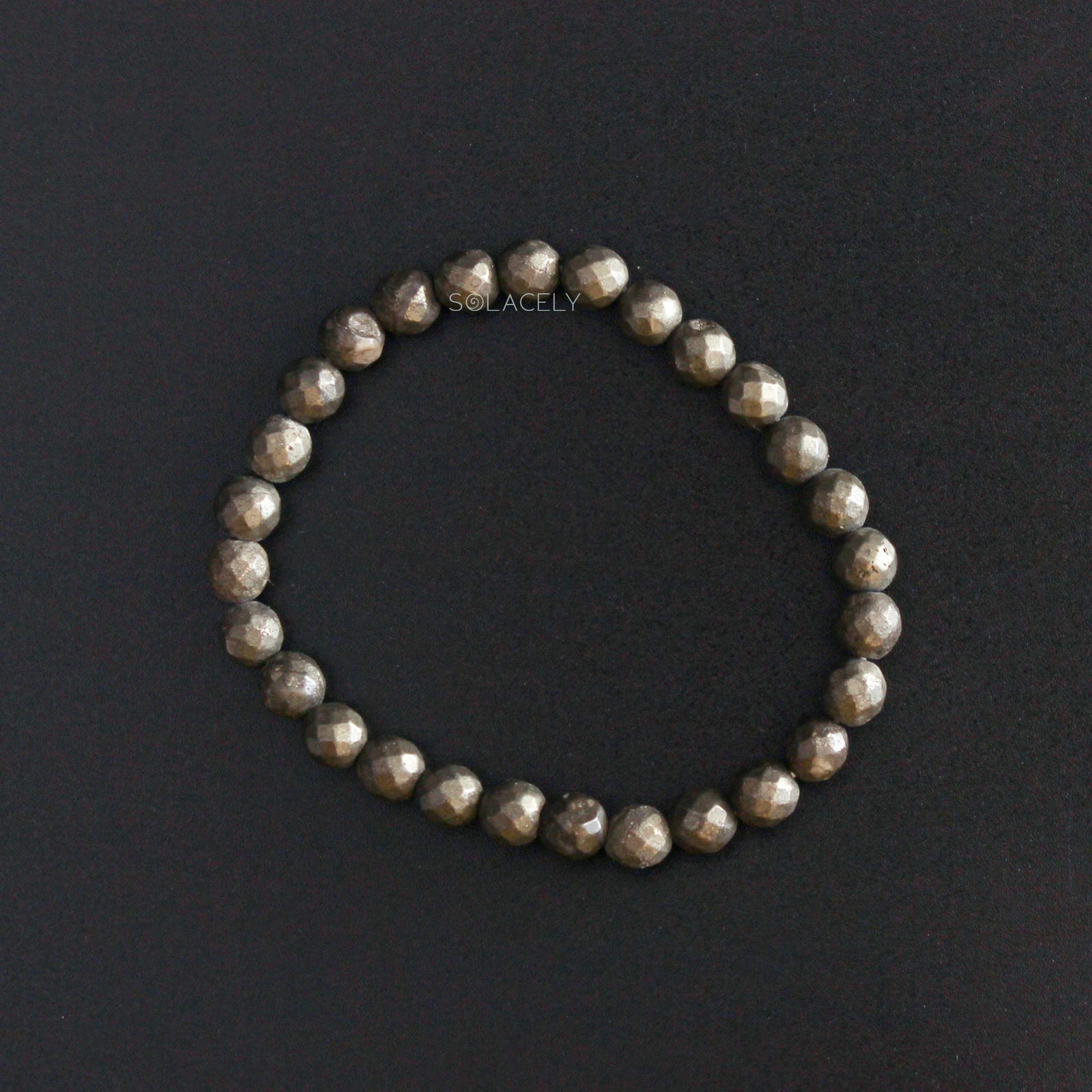 Faceted Pyrite Energy Bracelet