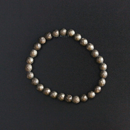 Faceted Pyrite Energy Bracelet