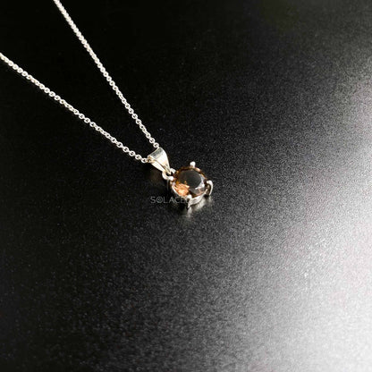 Smoky Quartz Sterling Silver Necklace
