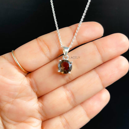Smoky Quartz Sterling Silver Necklace