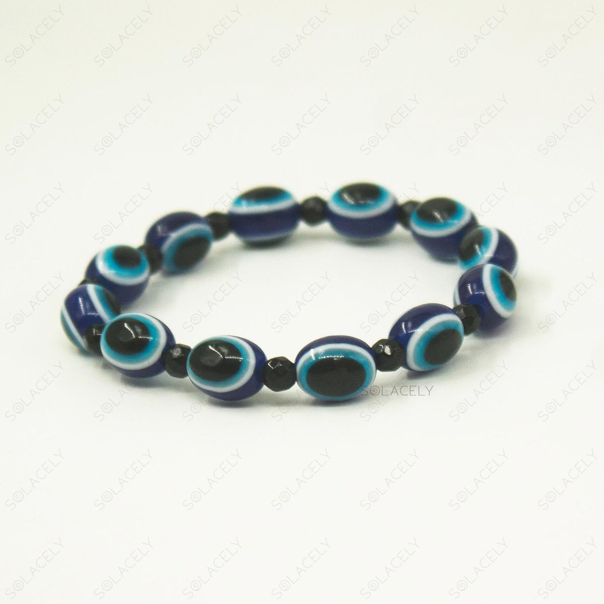 Oval Evil Eye & Black Tourmaline Bracelet