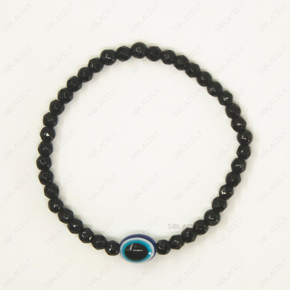 black tourmaline with evil eye charm 