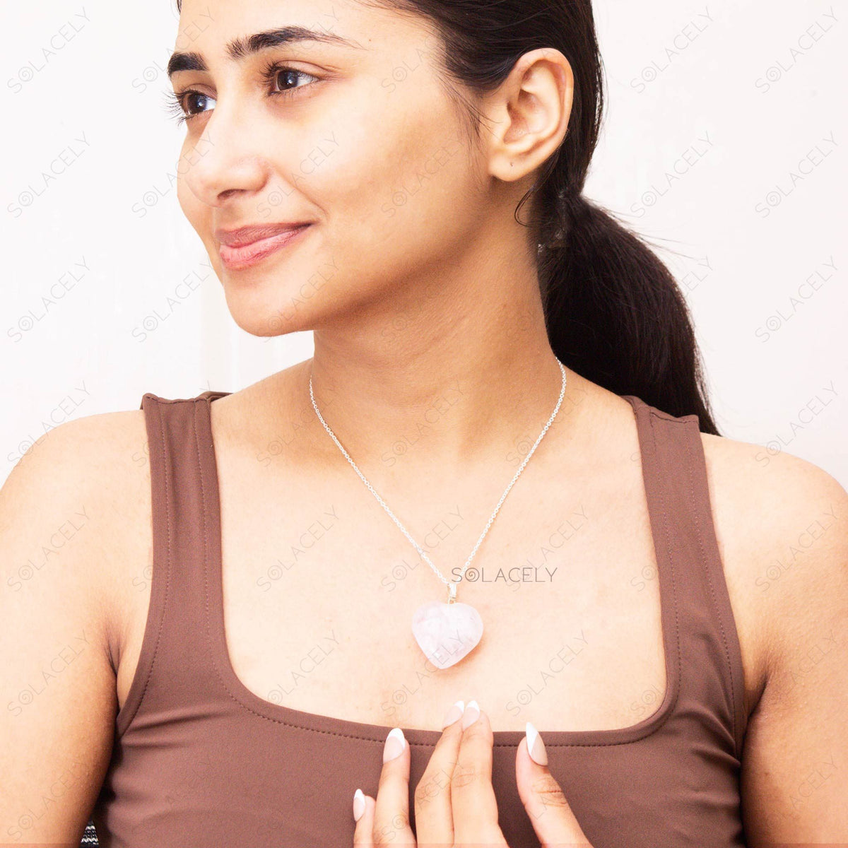 Rose Quartz Heart Pendant