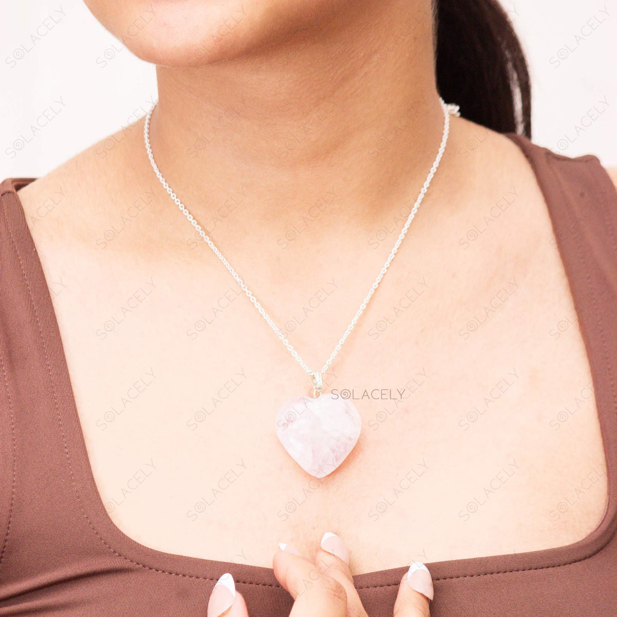Rose Quartz Heart Pendant