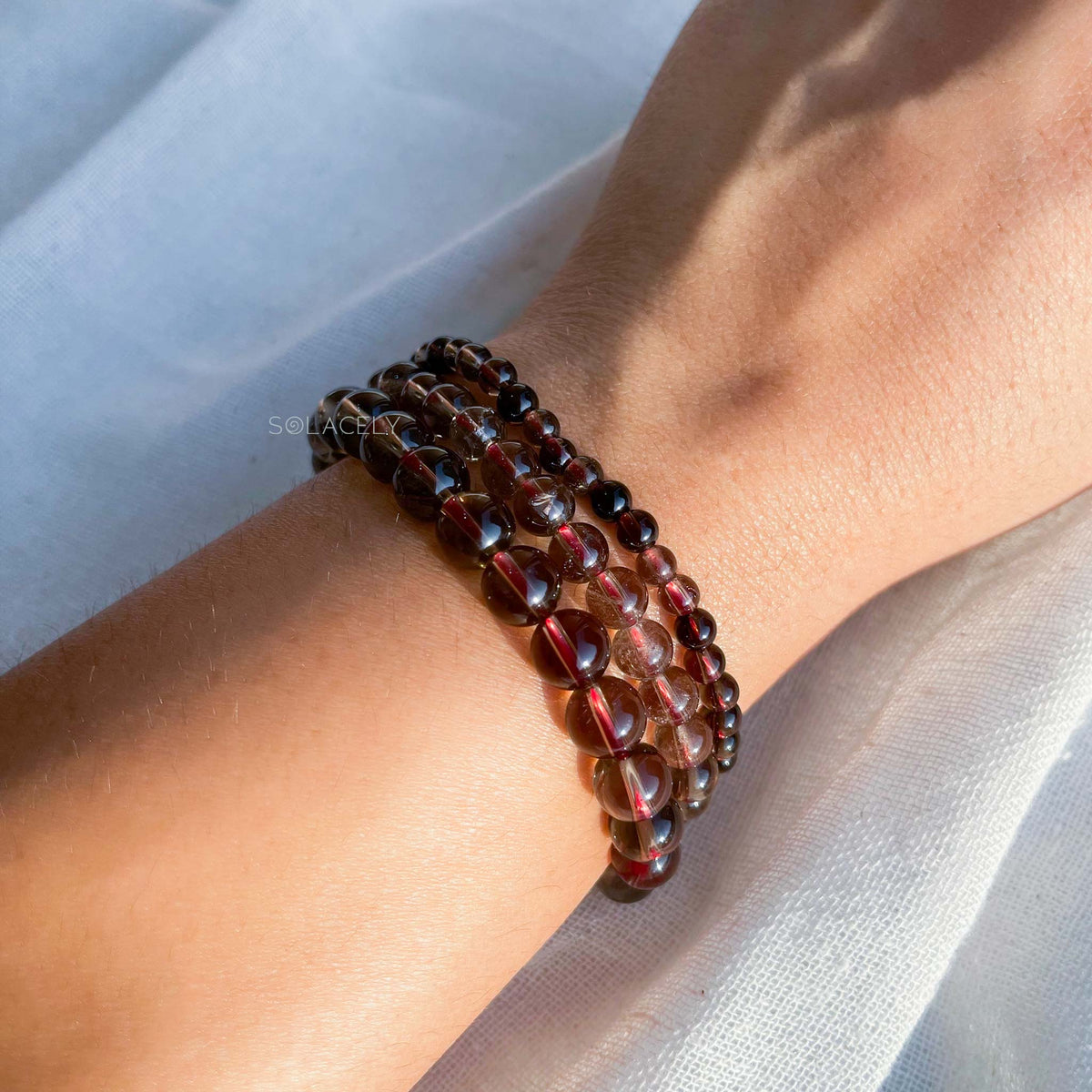 Smoky Quartz Beaded Bracelet