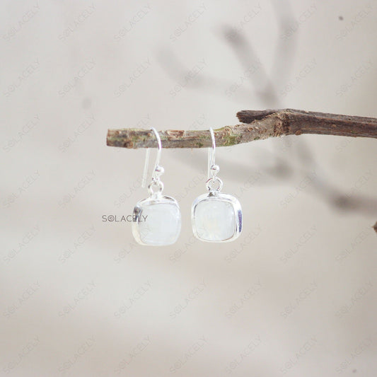 Moonstone Sterling Silver Crystal Earrings